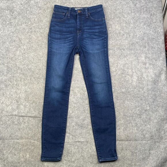 Madewell Curvy High-Rise Skinny Jeans in Dark Wash Blue Size 26 - Picture 1 of 13